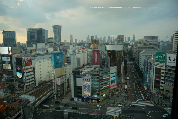 鉄道乗車記録の写真:旅の思い出(7)        「渋谷スクランブルスクエアシェアラウンジから撮影した風景」