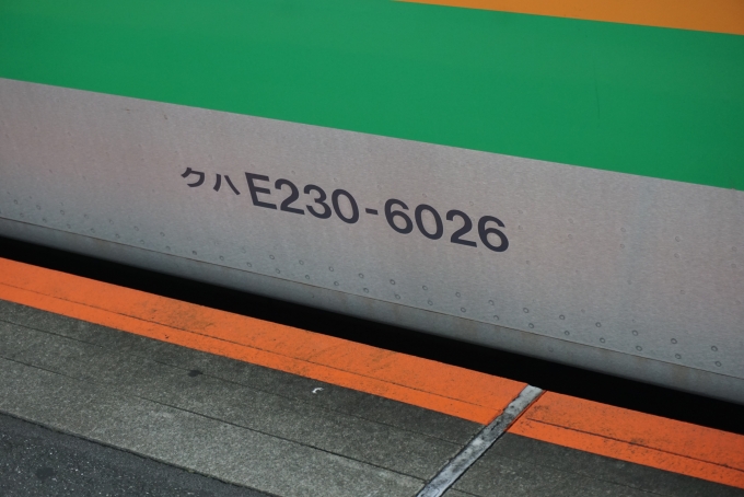 鉄道乗車記録の写真:車両銘板(5)        「JR東日本 クハE230-6026」