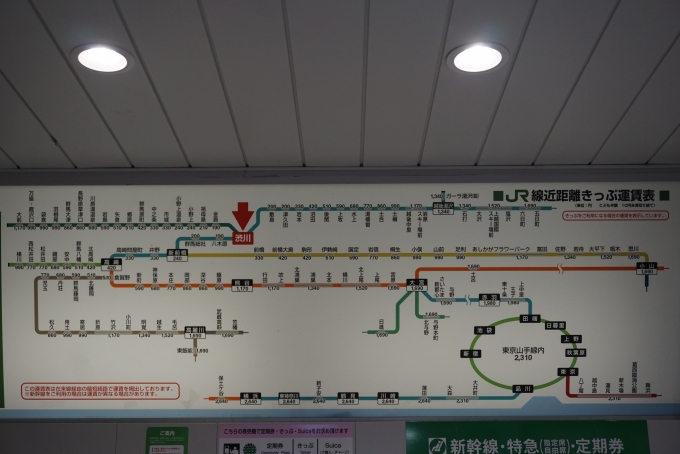 鉄道乗車記録の写真:駅舎・駅施設、様子(5)        「渋川駅きっぷ運賃」