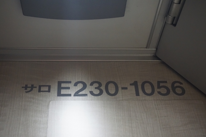 鉄道乗車記録の写真:車両銘板(5)        「JR東日本 サロE230-1056」