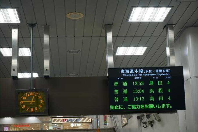 鉄道乗車記録の写真:駅舎・駅施設、様子(2)        「静岡駅発車案内」