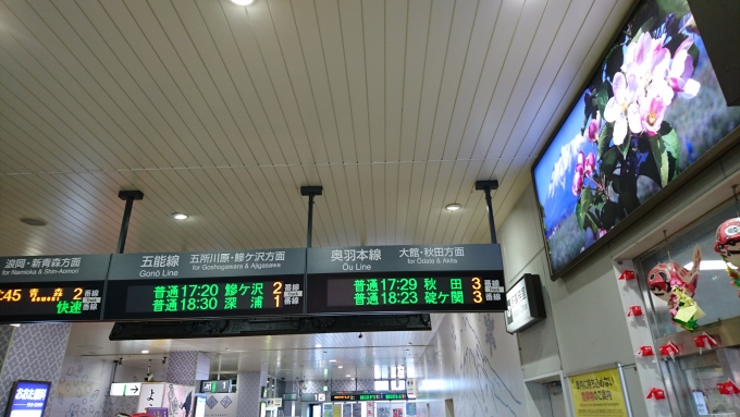 鉄道乗車記録の写真:駅舎・駅施設、様子(3)        「奥羽線秋田方面案内」