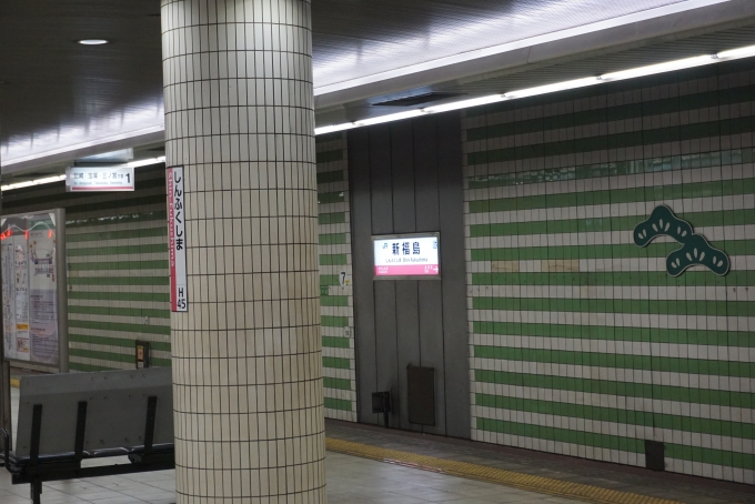 鉄道乗車記録の写真:駅名看板(4)        「新福島駅」