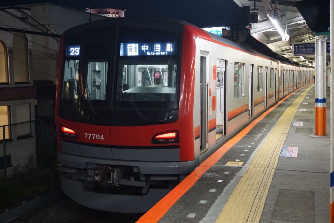 鉄道乗車記録の写真:乗車した列車(外観)(1)          「東武鉄道 77704」