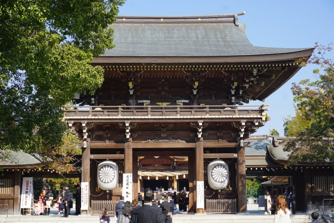 鉄道乗車記録の写真:旅の思い出(22)        「寒川神社の神門」