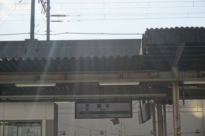 鉄道乗車記録の写真:駅名看板(5)        「相模線橋本駅」