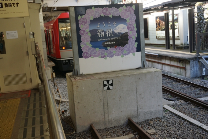 鉄道乗車記録の写真:駅舎・駅施設、様子(7)        「ようこそ箱根へ」