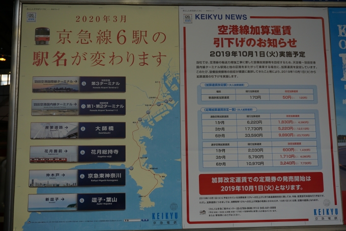 鉄道乗車記録の写真:駅舎・駅施設、様子(3)        「2020年3月、京急線の駅名が変わります」