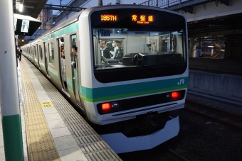 上野駅から北千住駅の乗車記録(乗りつぶし)写真