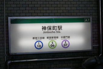 神保町駅から日比谷駅の乗車記録(乗りつぶし)写真