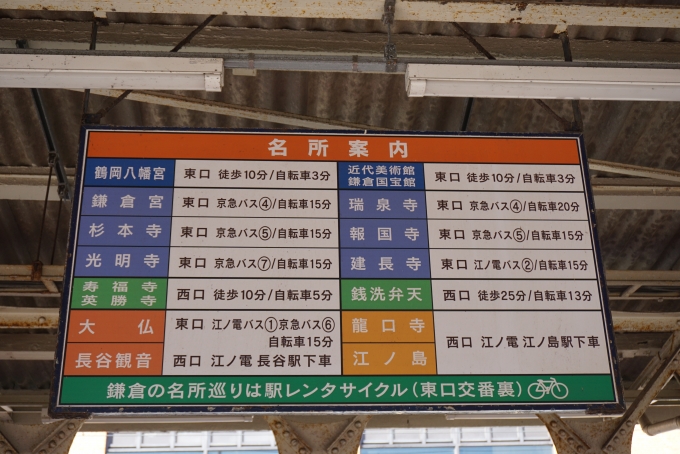 鉄道乗車記録の写真:駅舎・駅施設、様子(5)        「鎌倉駅名所案内」