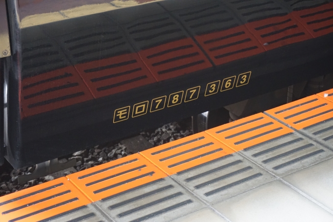 鉄道乗車記録の写真:車両銘板(3)        「JR九州 モロ787-363」
