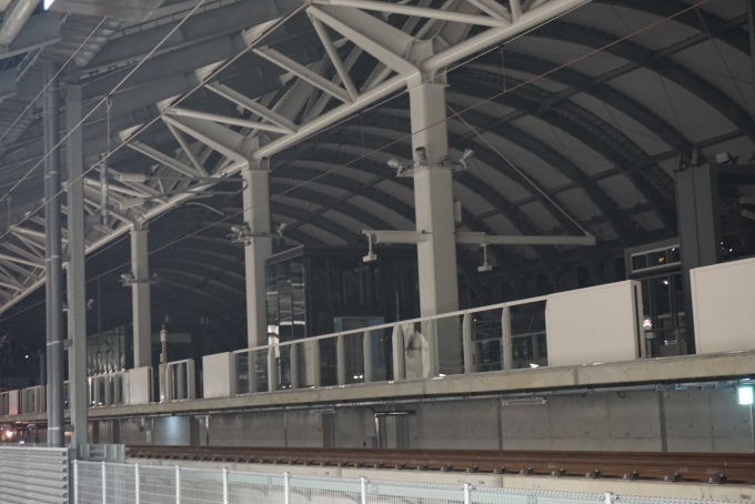 鉄道乗車記録の写真:駅舎・駅施設、様子(16)        「長崎駅新幹線ホーム工事中3」
