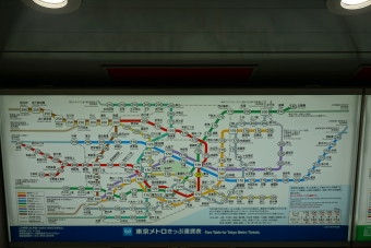 東京駅から新宿三丁目駅の乗車記録(乗りつぶし)写真