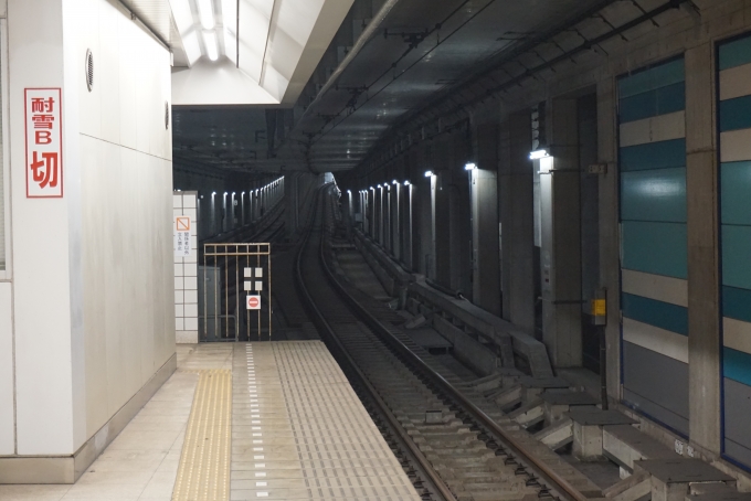 鉄道乗車記録の写真:駅舎・駅施設、様子(2)        「東横多摩川線多摩川駅から撮影した線路」