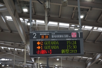 蒲田駅から旗の台駅の乗車記録(乗りつぶし)写真