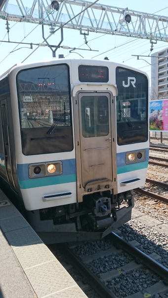 甲府駅から上諏訪駅の乗車記録(乗りつぶし)写真
