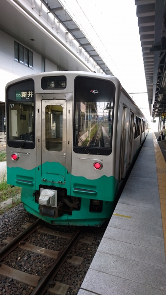 高田駅から上越妙高駅の乗車記録(乗りつぶし)写真