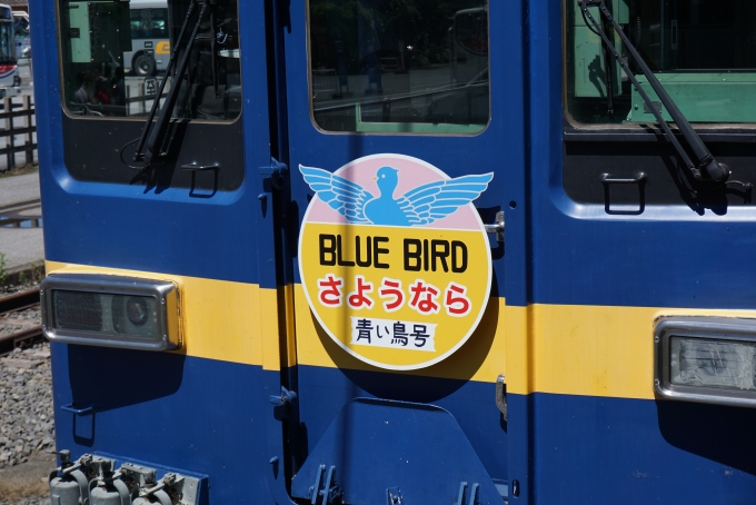 鉄道乗車記録の写真:ヘッドマーク(3)        「さようなら青い鳥号」