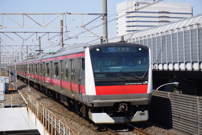 鉄道乗車記録の写真:乗車した列車(外観)(1)          「JR東日本 クハE233-5023」