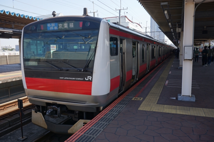 鉄道乗車記録の写真:乗車した列車(外観)(4)        「JR東日本 クハE232-5023」
