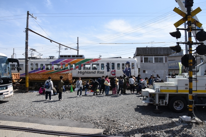鉄道乗車記録の写真:乗車した列車(外観)(1)          「新村駅にて「ふれあい鉄道まつり」会場より」