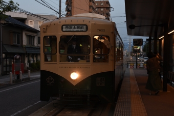 富山駅停留場から大学前停留場の乗車記録(乗りつぶし)写真