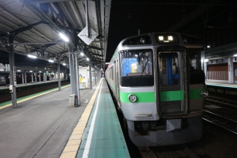 岩見沢駅から小樽駅の乗車記録(乗りつぶし)写真