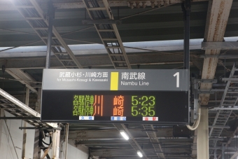 武蔵溝ノ口駅から川崎駅の乗車記録(乗りつぶし)写真