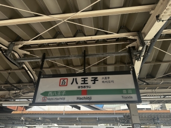 町田駅から八王子駅の乗車記録(乗りつぶし)写真