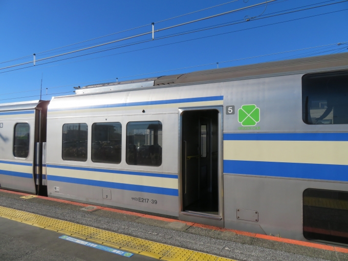 鉄道乗車記録の写真:乗車した列車(外観)(1)        「E217系のグリーン車に乗車しました」