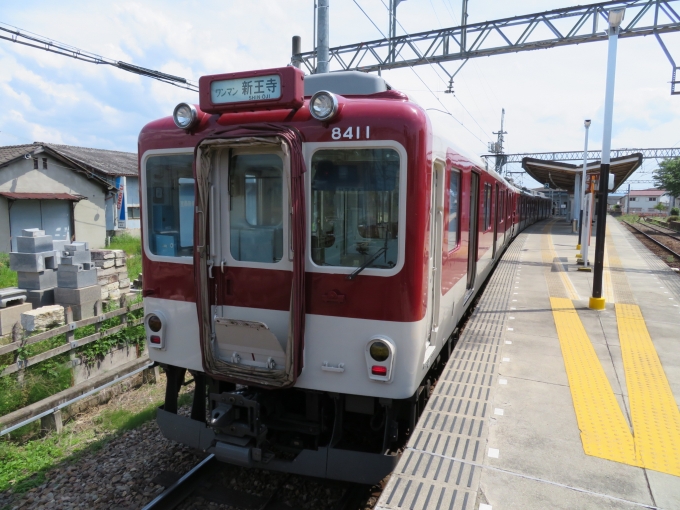 鉄道乗車記録の写真:乗車した列車(外観)(5)        「田原本線は3両編成の電車で運転されています」