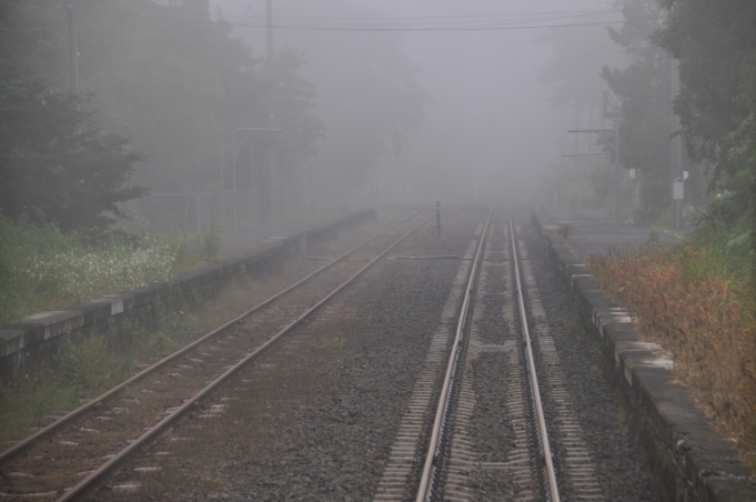 鉄道乗車記録の写真:車窓・風景(10)        「　銚子口駅跡（現在は銚子口信号場）を通過します。」