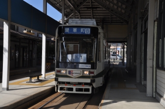 上熊本停留場から辛島町停留場の乗車記録(乗りつぶし)写真