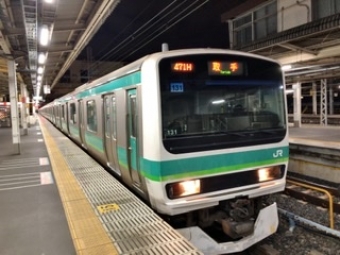 上野駅から松戸駅の乗車記録(乗りつぶし)写真