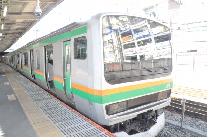鉄道乗車記録の写真:乗車した列車(外観)(2)        「　小金井駅で車両交換しました」