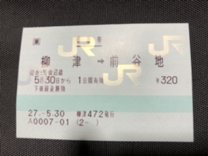 鉄道乗車記録の写真:きっぷ(1)        「　週末パスのエリア外なので、切符を買いました。」