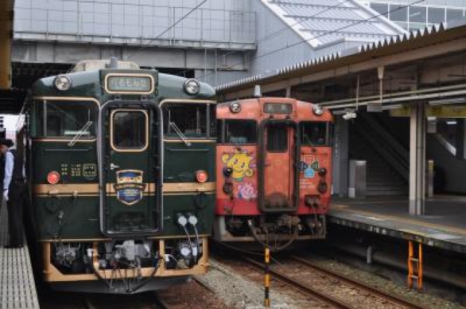 鉄道乗車記録の写真:乗車した列車(外観)(2)        「　高岡駅でいったん富山方面へ向かってから氷見線ホームへ移動します。」