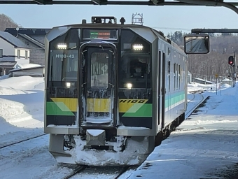 ニセコ駅から蘭越駅の乗車記録(乗りつぶし)写真