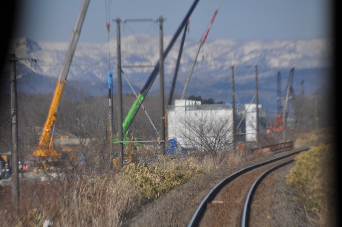鉄道乗車記録の写真:車窓・風景(4)        「　新幹線建設工事に気をとられて、旧中ノ沢駅跡を見逃してしまいました。」