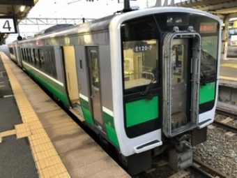 会津若松駅から会津川口駅の乗車記録(乗りつぶし)写真