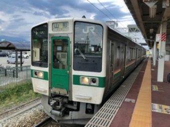 村山駅から山形駅の乗車記録(乗りつぶし)写真