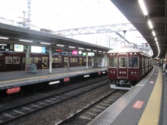 十三駅から川西能勢口駅の乗車記録(乗りつぶし)写真