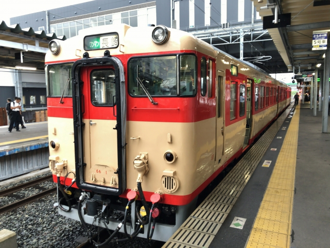 鉄道乗車記録の写真:乗車した列車(外観)(1)        「  キハ66-1国鉄色でした。」