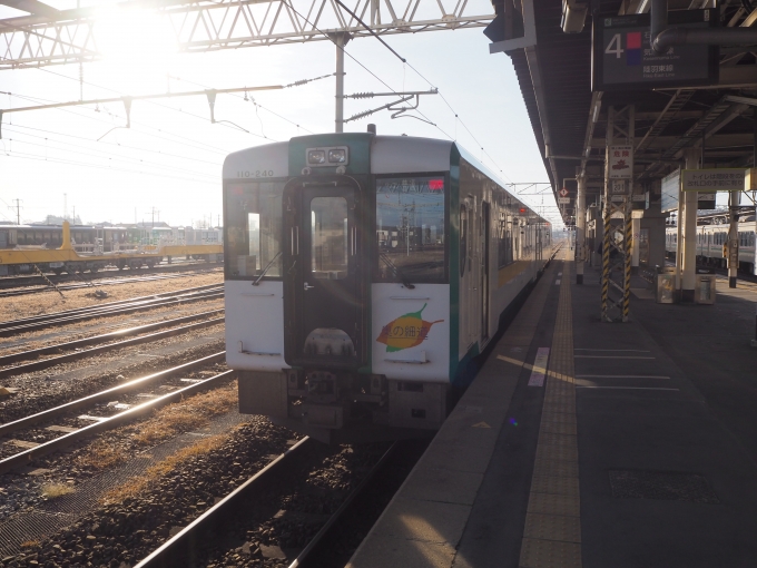 鉄道乗車記録の写真:乗車した列車(外観)(3)     「キハ110-240
普通 小牛田発 女川行 1629D」