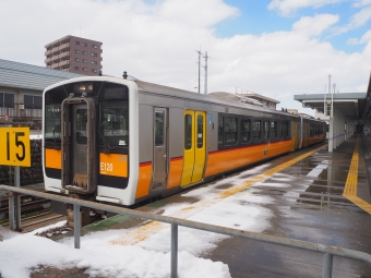米坂線 米沢駅から今泉駅の乗車記録(乗りつぶし)写真
