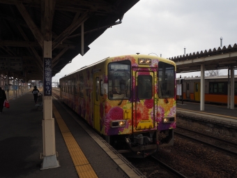 フラワー長井線 今泉駅から荒砥駅の乗車記録(乗りつぶし)写真