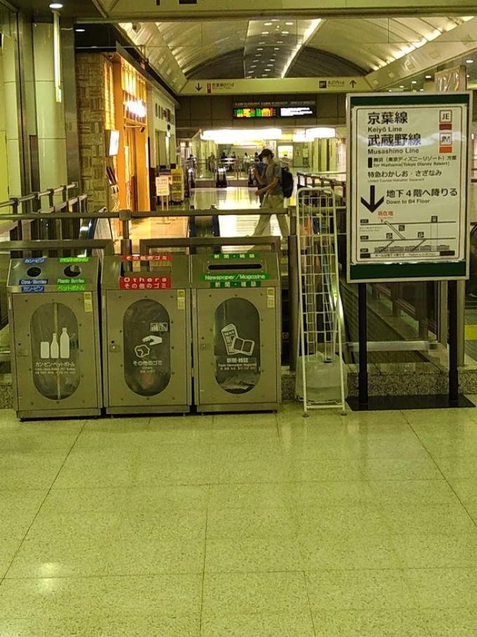 鉄道乗車記録の写真:駅舎・駅施設、様子(2)     「入口から階段を下り、改札を入ると見慣れた京葉線ホームへの入り口。
なんか変。。
京葉線限定だけど、東京の人込みでイライラするよりマシだし。」