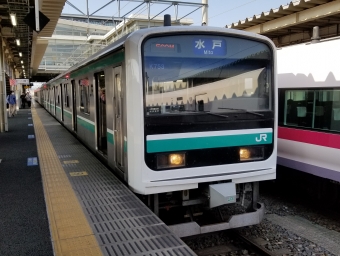 勝田駅から水戸駅の乗車記録(乗りつぶし)写真