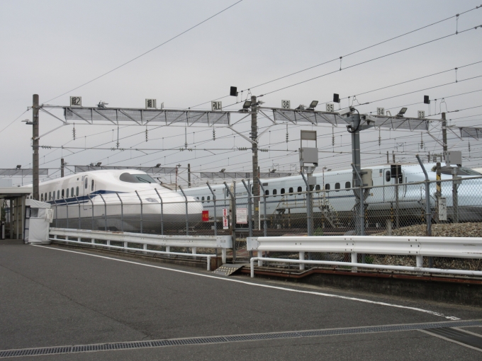 鉄道乗車記録の写真:列車・車両の様子(未乗車)(5)        「鳥飼基地の新幹線が見えました。」